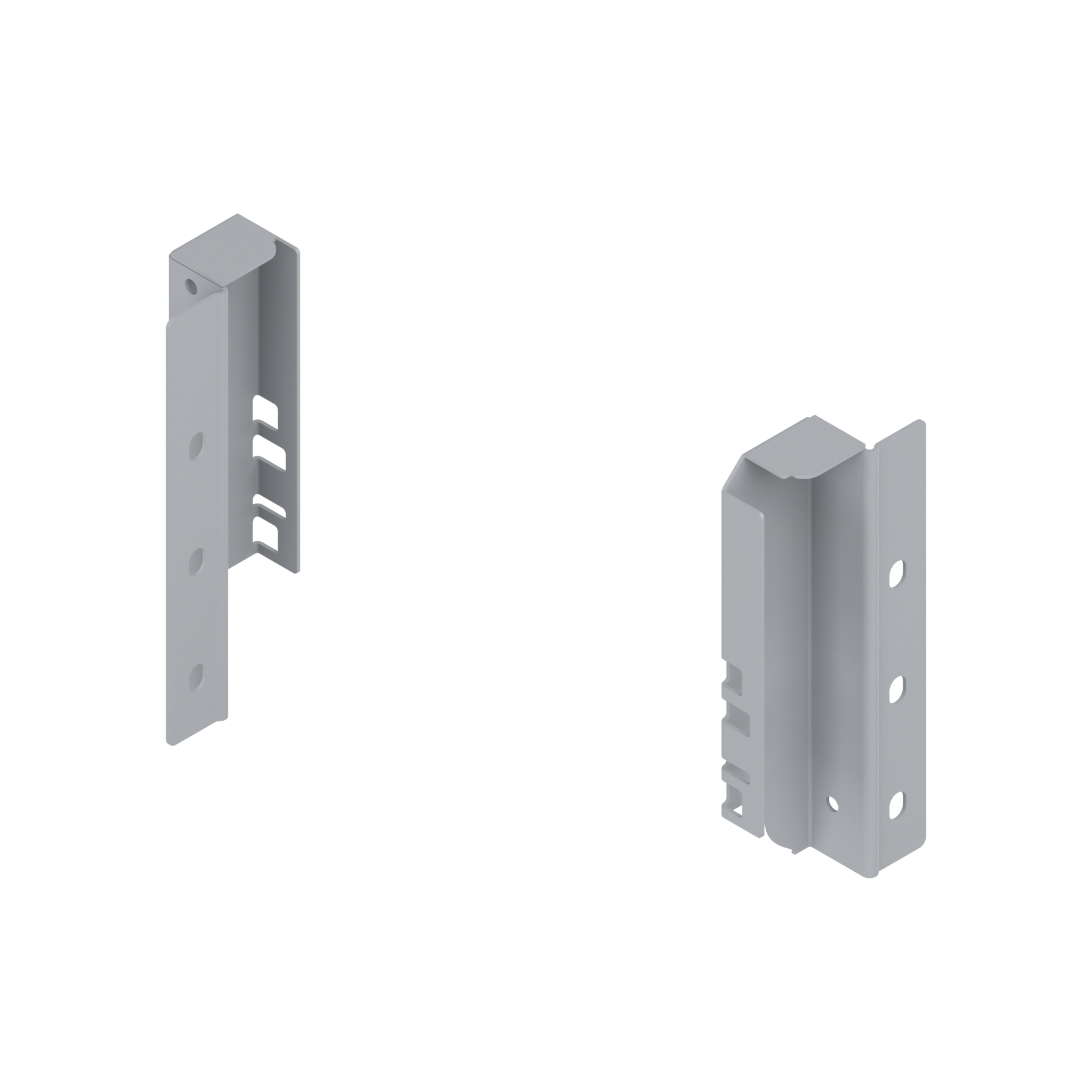 TANDEMBOX Back fixing bracket for wood back Ident R+L White Aluminum