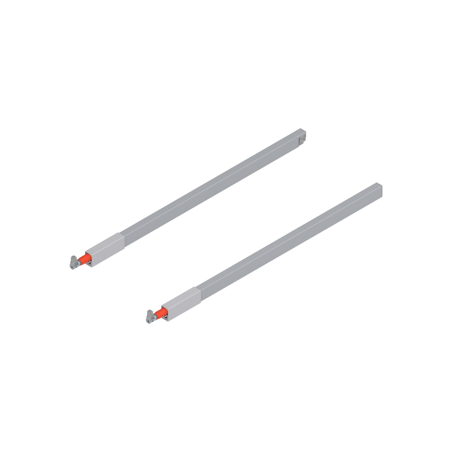 TANDEMBOX rectangular gallery rails - TOP Ident 22'' White Aluminum