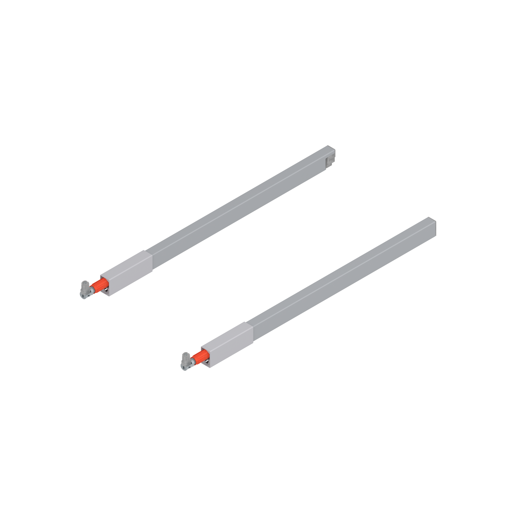 TANDEMBOX rectangular gallery rails - TOP Ident 18'' White Aluminum