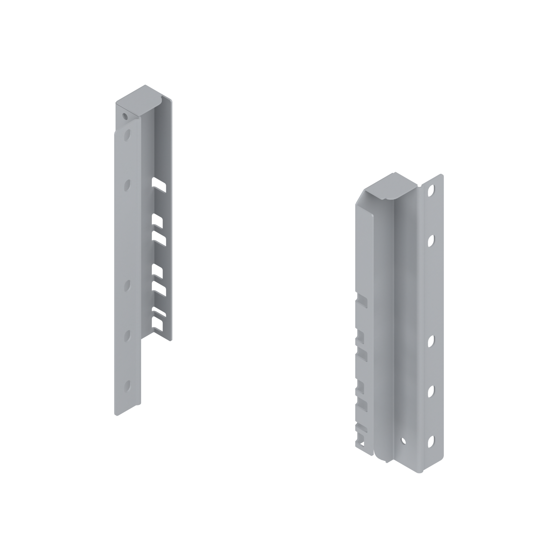 TANDEMBOX Back fixing bracket for wood back Ident R+L White Aluminum