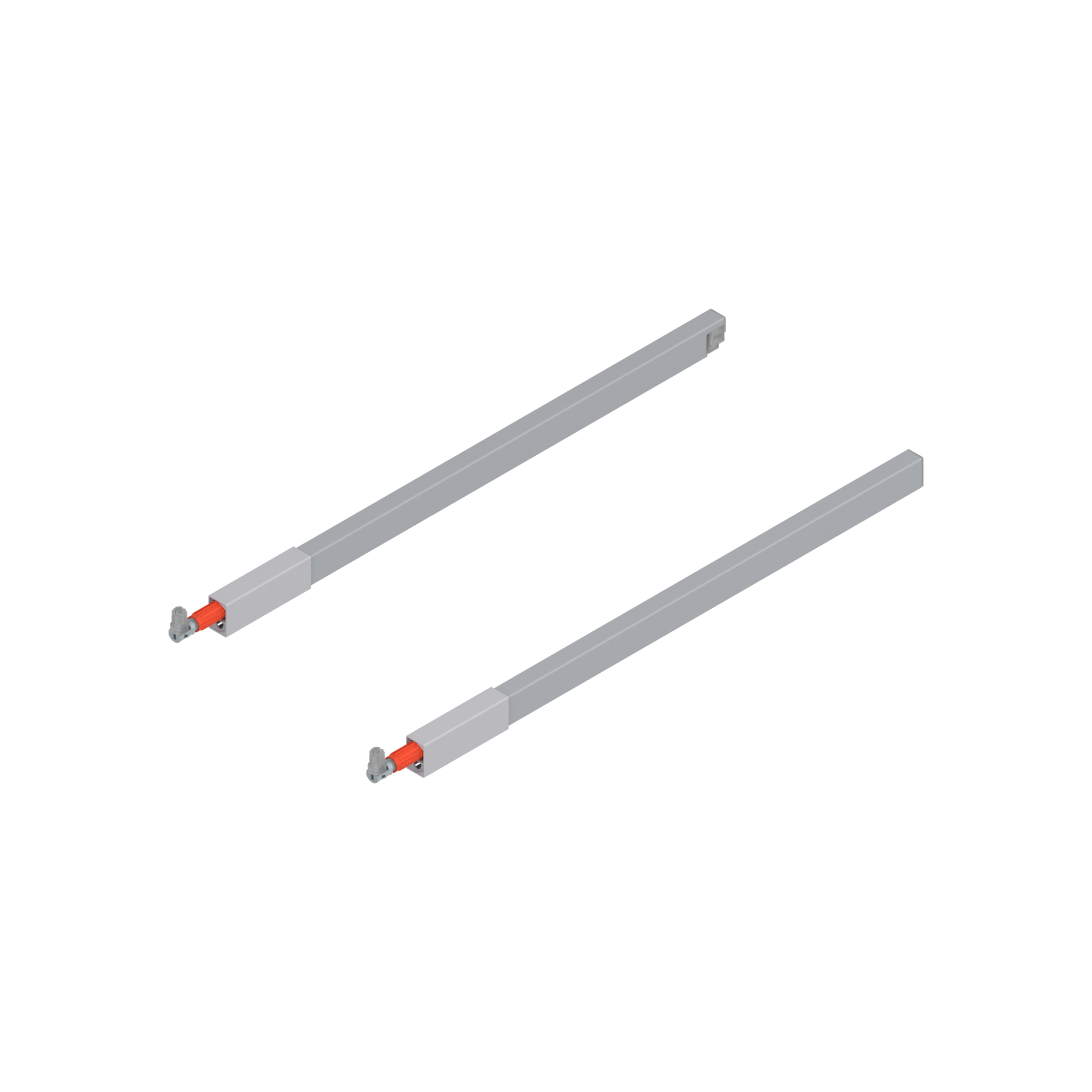TANDEMBOX rectangular gallery rails - TOP Ident 20'' White Aluminum