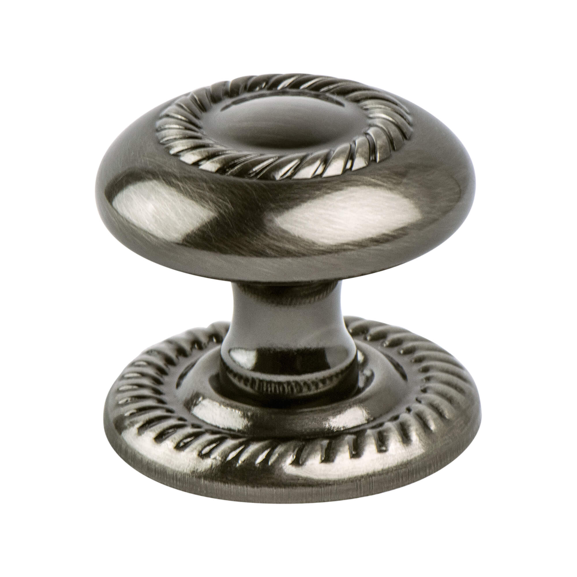 Advantage Plus Four Brushed Black Nickel Roped Knob
