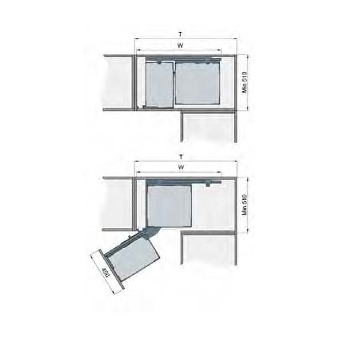 IMEX Magic Corner 2 Layers Wood Soft Close R