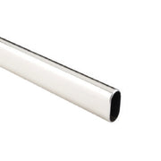 Oval Closet Tube 30 x 15 x 0.8 mm Chrome 10 x Bag