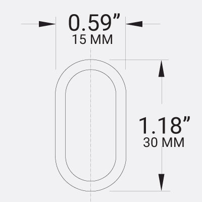 OVAL CLOSET TUBE WITH DESIGN 8' ALUMINIUM