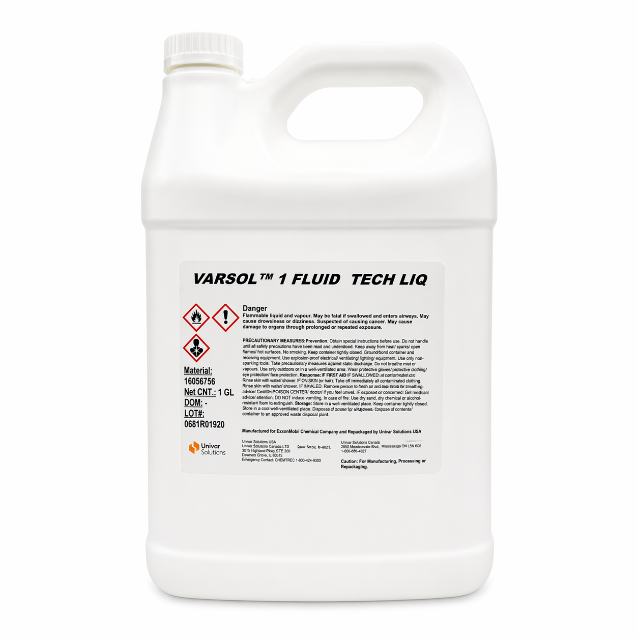 Mineral Spirits Varsol 1 Fluid Tech Liquid 1 Gal
