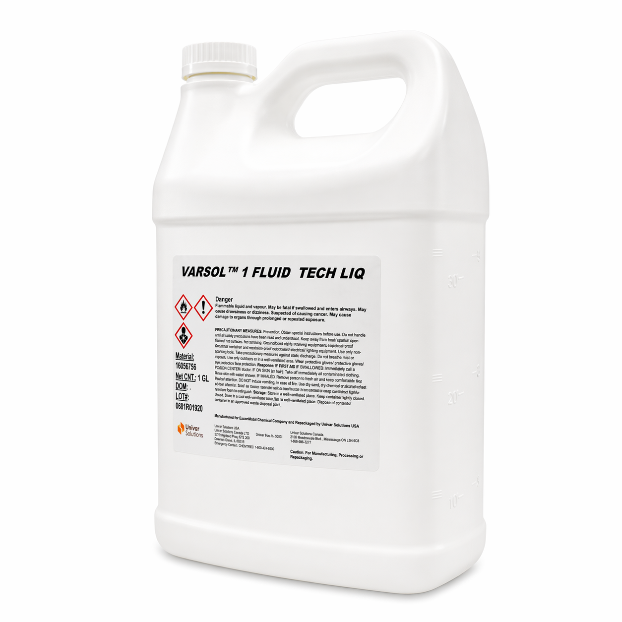 Mineral Spirits Varsol 1 Fluid Tech Liquid 1 Gal