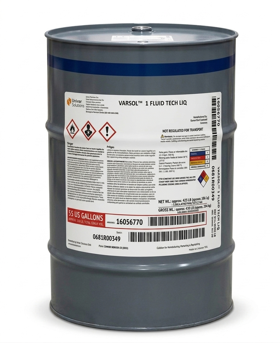 Mineral Spirits Varsol 1 Fluid Tech Liquid 55 Gal