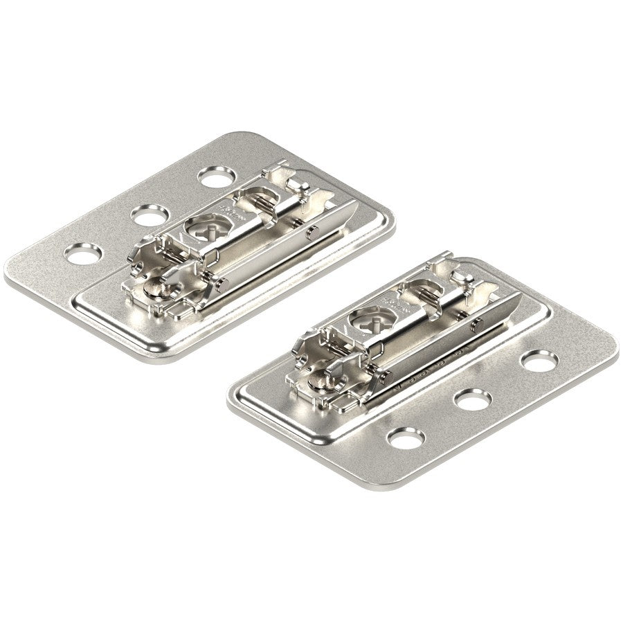 Aventos HF/HK-S Arm Assembly Adapter Plate for Large Overlay 5 Piece Doors, Right+Left, Nickel-Plated
