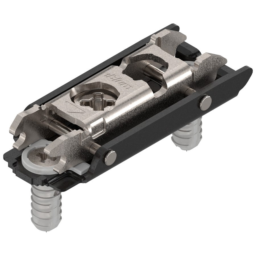 CLIP mounting plates Straight in-line dowel Expando plates 20mm setback 0mm ONYX BLACK