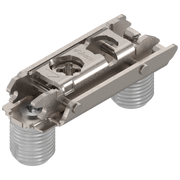 CLIP mounting plates Straight in-line dowel Press-in plates 20mm setback 0mm Nickel