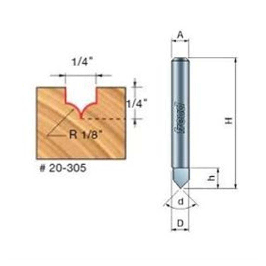 Radius V-Groove Bit