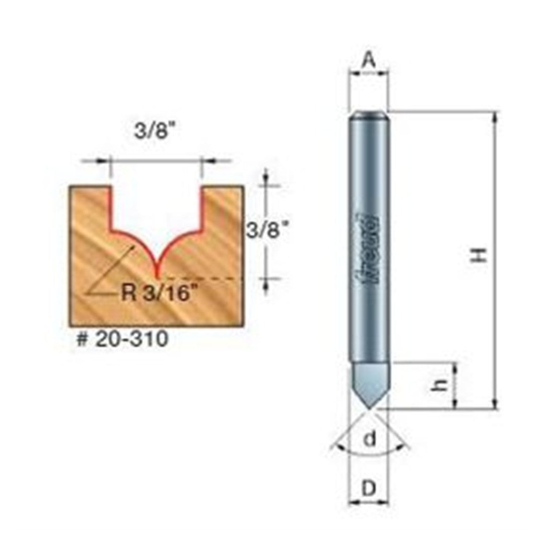 Radius V-Groove Bit