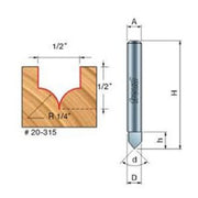 Radius V-Groove Bit