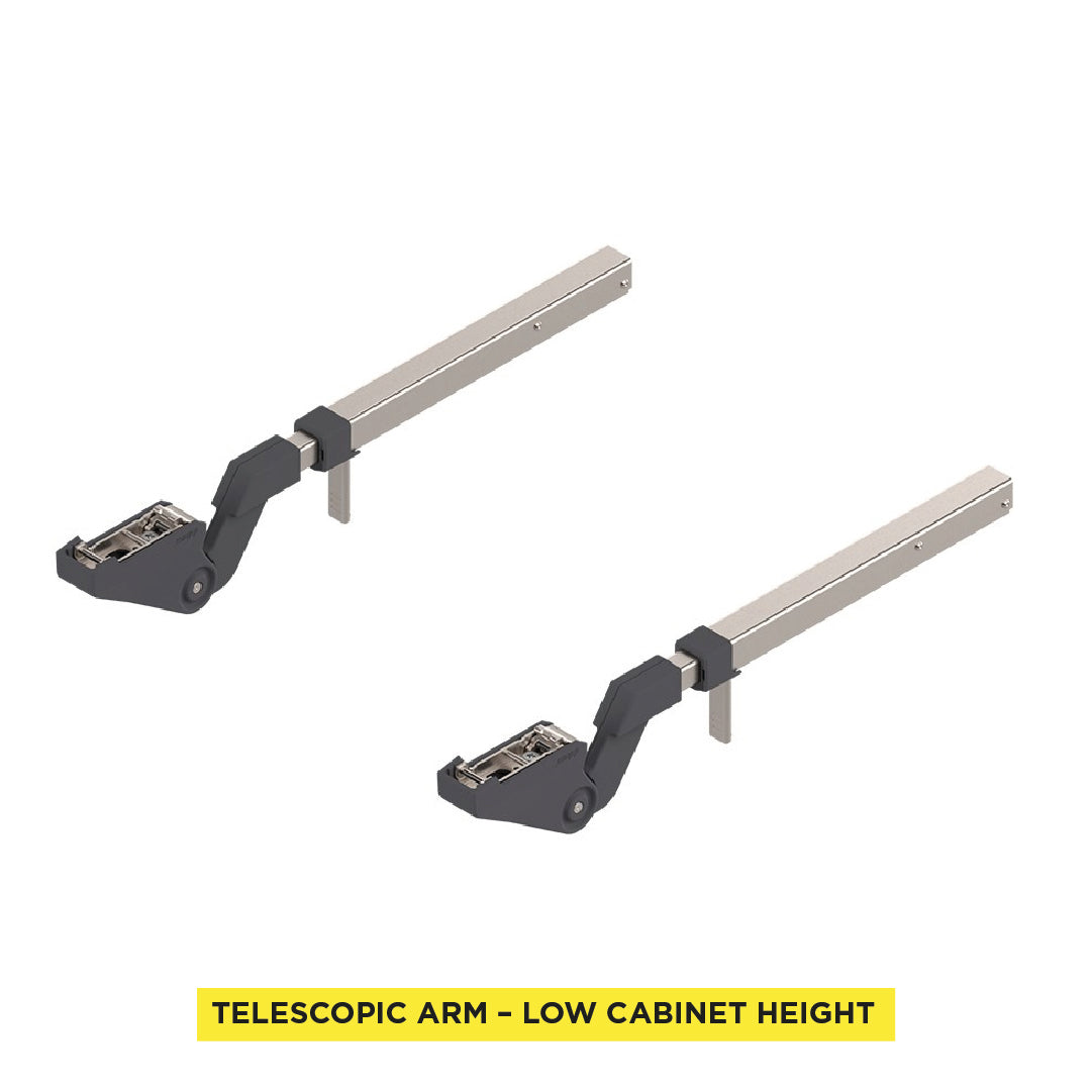 AVENTOS HF Arm assembly Nickel Cabinet range height 18-7/8" to 22"