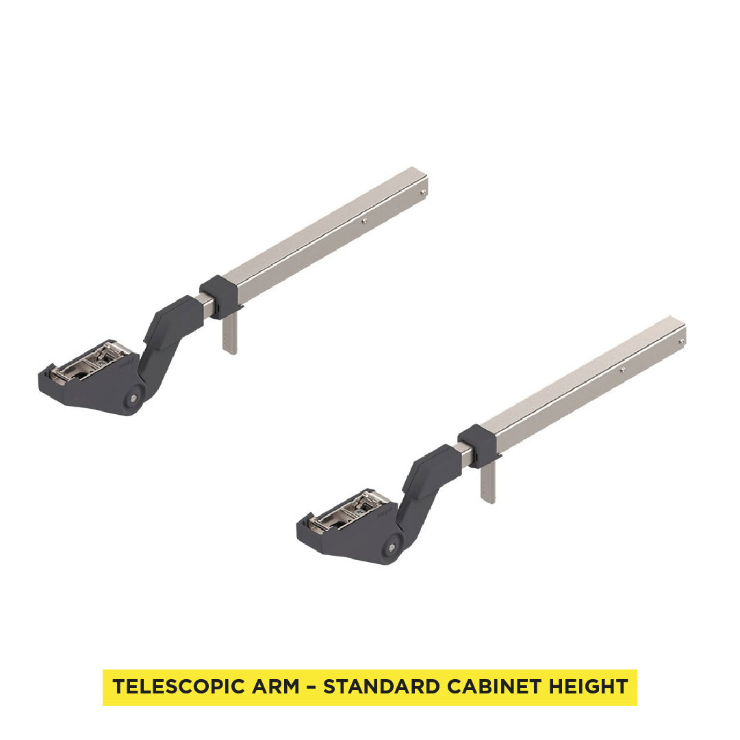 AVENTOS HF Arm assembly Nickel Cabinet range height 22" to 27"
