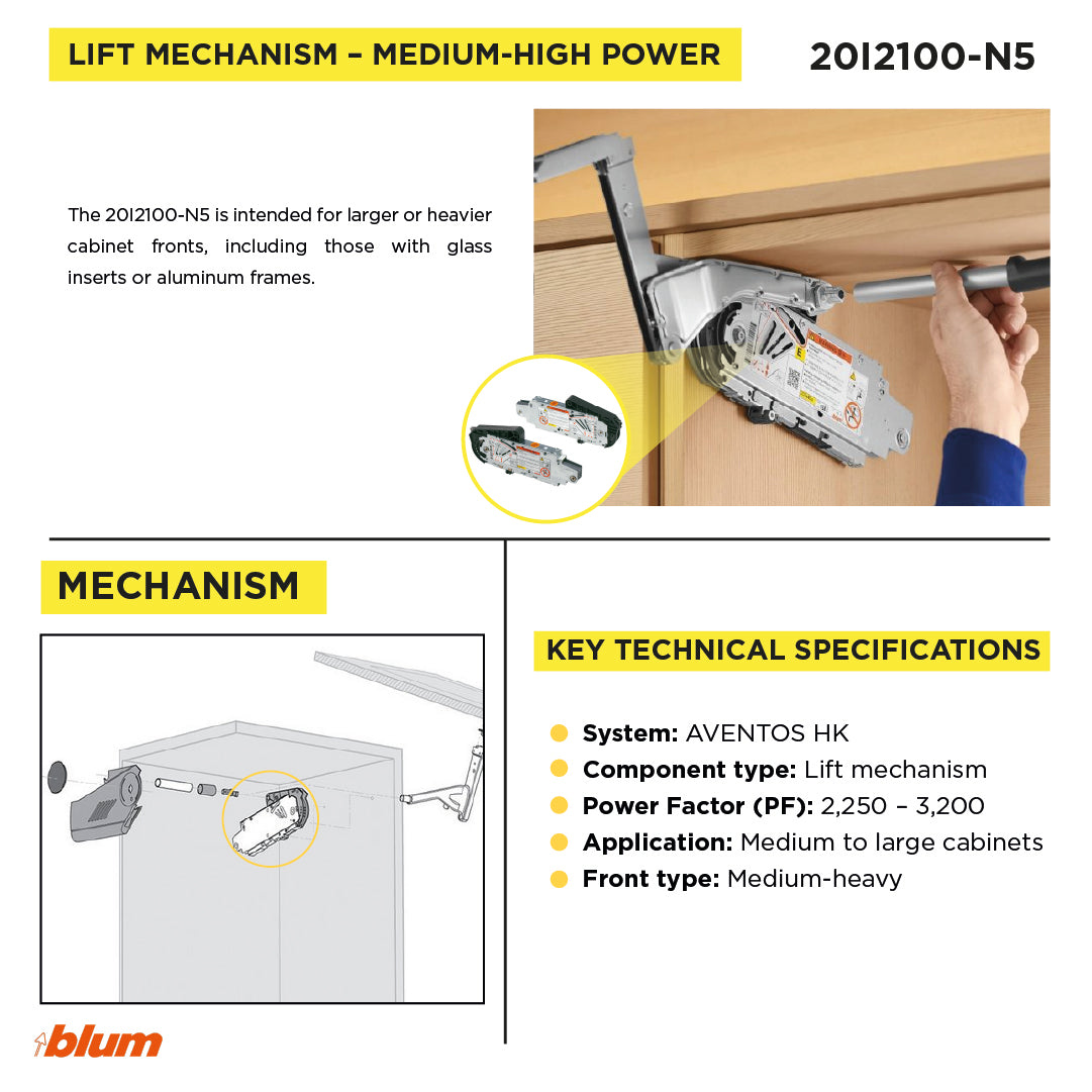 AVENTOS HL lift up, lift mechanism, suitable for SERVO-DRIVE