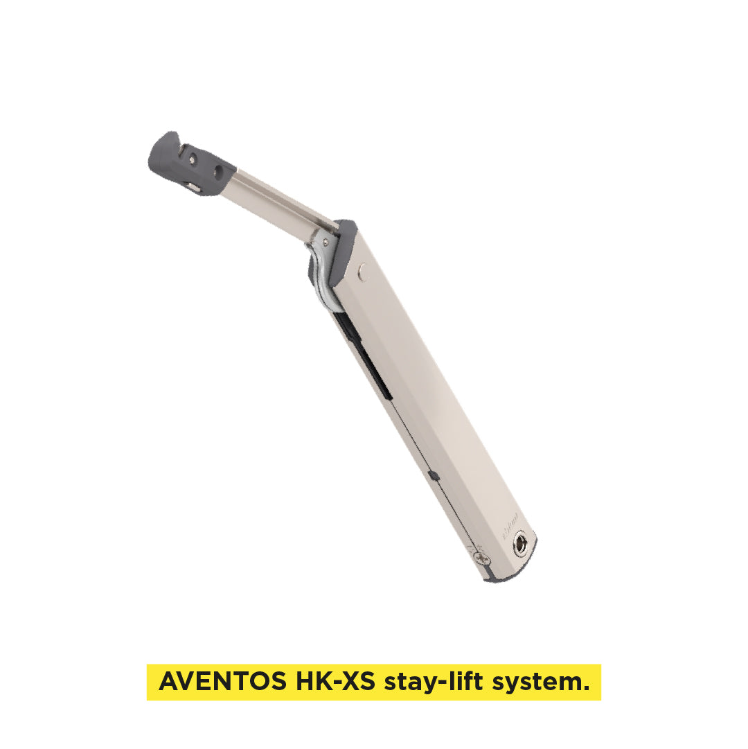 Aventos HK-XS Small Stay Lift, Lift Mechanism, PF=500-1500 (One-Sided Lift Mechanism), Nickel-Plated