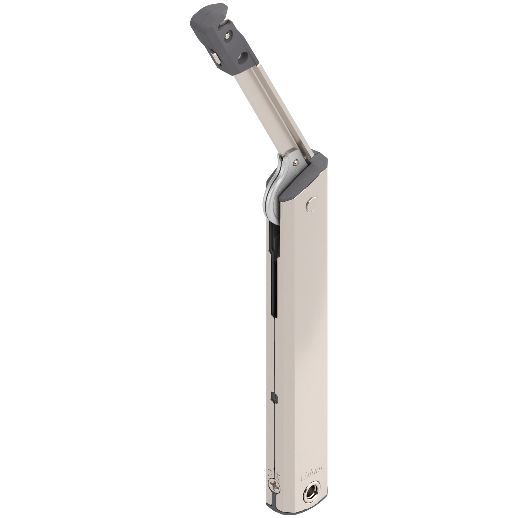 Aventos HK-XS Small Stay Lift, Lift Mechanism, PF=500-1200 (One-Sided Lift Mechanism), For TIP-ON, Nickel-Plated