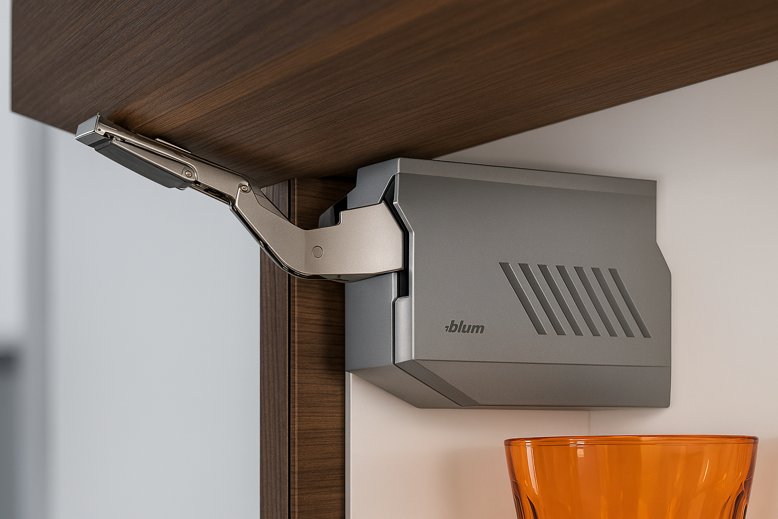 Aventos HK-S Stay Lift, Lift Mechanism (Set), PF=960-2215 (With 2 Pieces), for Screwing On, Light Gray/Stainless Steel Brushed