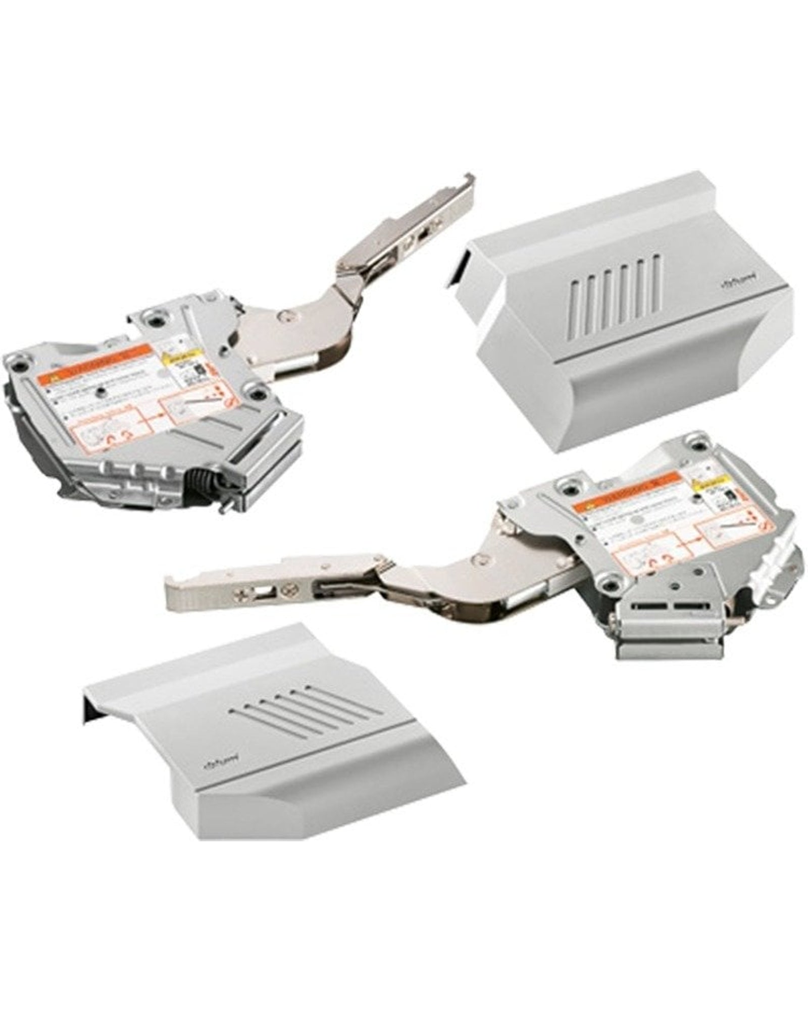 Aventos HK-S Stay Lift, Lift Mechanism (Set), PF=960-2215 (With 2 Pieces), for Screwing On, Light Gray/Stainless Steel Brushed