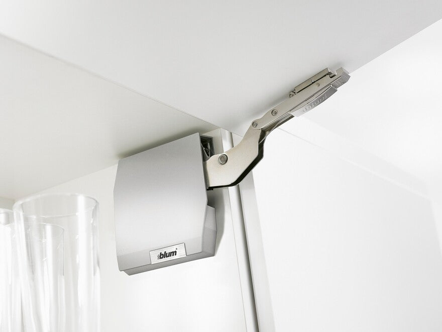 Aventos HK-S Stay Lift, Mounting Plate for Narrow Aluminum Frames (Set), Screw-On, Nickel-Plated