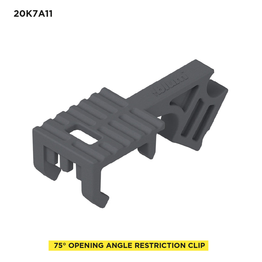 Aventos HK-S 75° Angle Restriction Clip Dust Gray