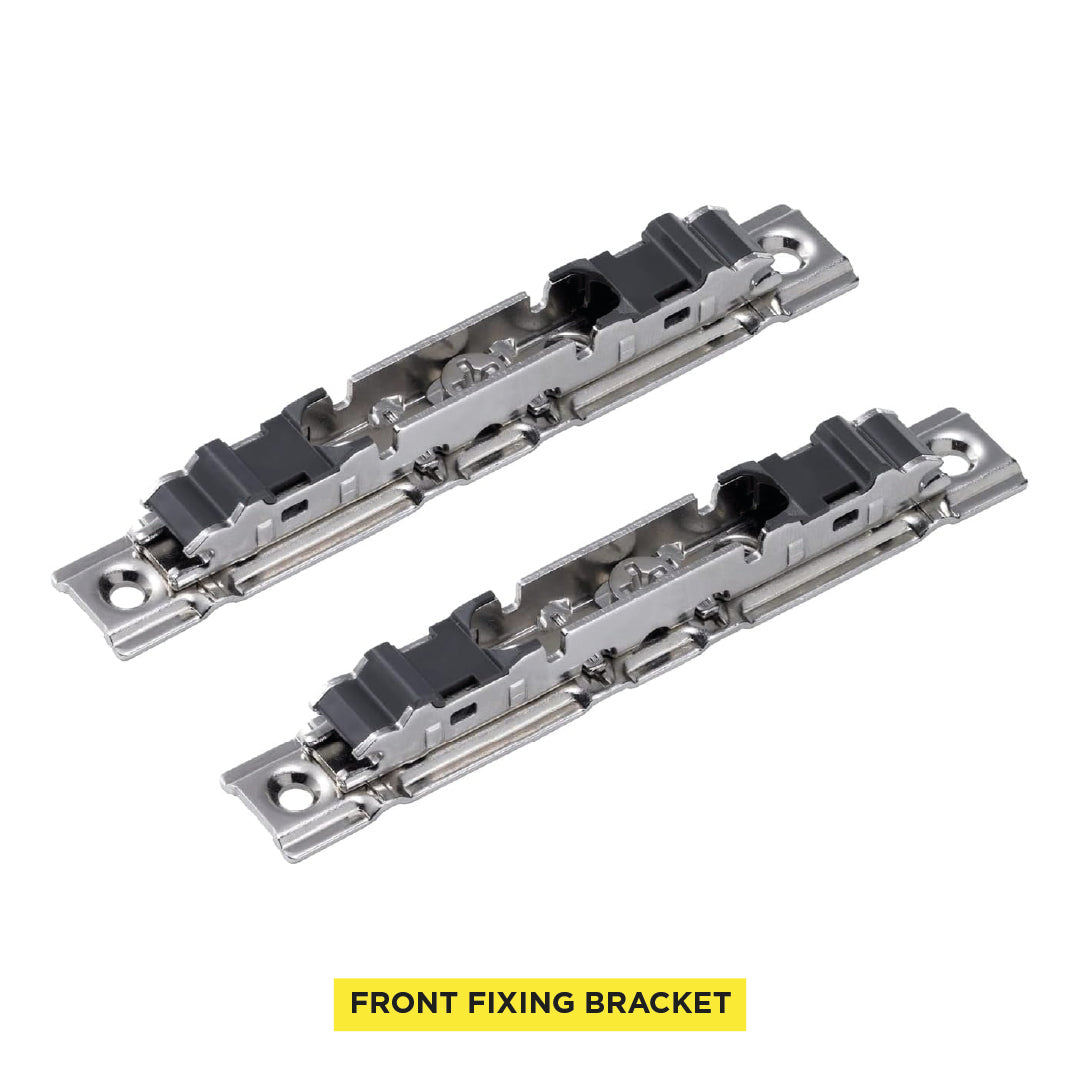 Aventos HS/HL/HK and HK Top Lift Systems, Arm Assembly Mounting Plate for Narrow Aluminum Frames, Screw-On, Nickel-Plated