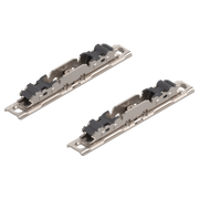 Aventos HS/HL/HK and HK Top Lift Systems, Arm Assembly Mounting Plate for Narrow Aluminum Frames, Screw-On, Nickel-Plated