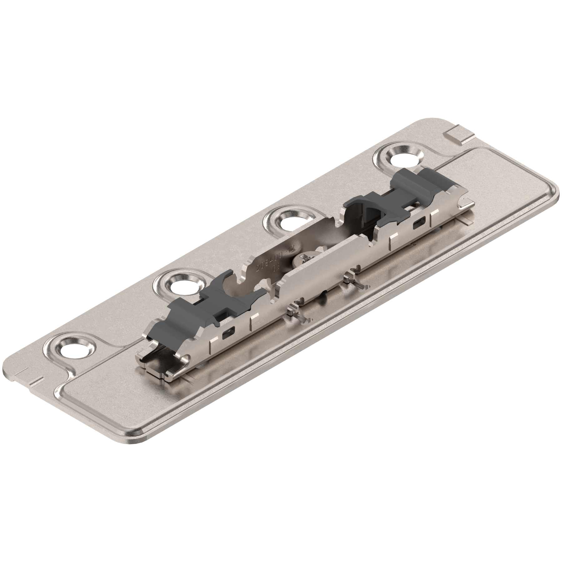 Aventos HS/HL/HK Arm Assembly Mounting Plate With Bracket Set, For Large Overlay 5-Piece Doors, Pair, Nickel-Plated
