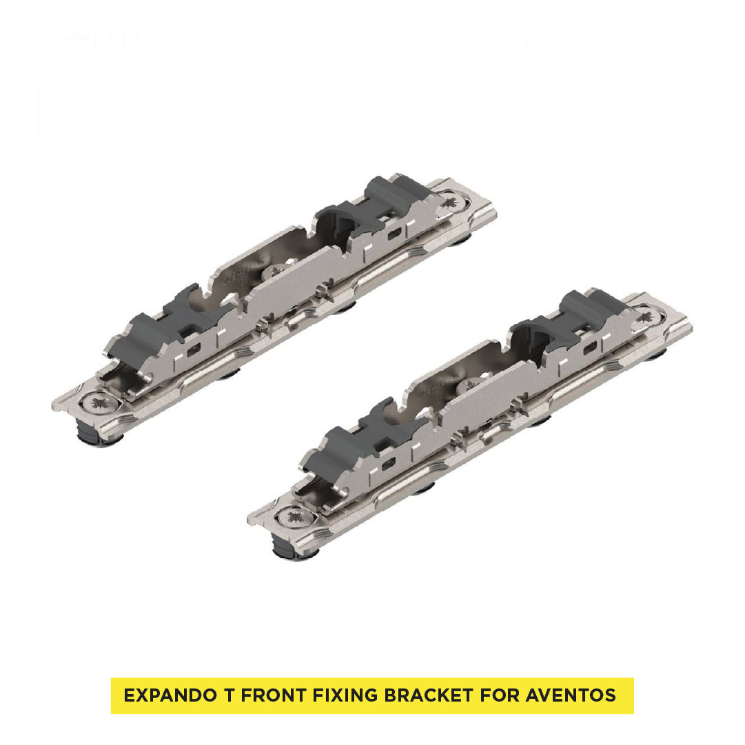 Aventos HS/HL/HK and HK Top Lift Systems, Mounting Plate With Bracket for Thin Fronts, EXPANDO T, Nickel-Plated