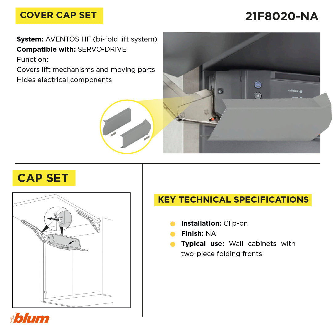 SERVO-DRIVE for AVENTOS HF Cover set Light Grey / Deep Grey