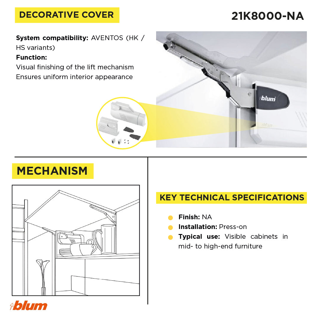SERVO-DRIVE for AVENTOS HK Cover set Light Grey / Deep Grey