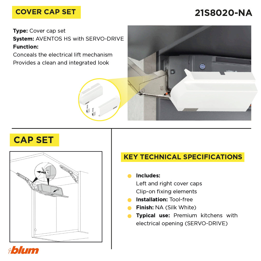 SERVO-DRIVE for AVENTOS HS Cover set Light Grey / Deep Grey