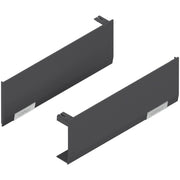 Cover Cap Set Aventos HF/Hs/HL Top, Plain, Right+Left, Printed, Deep Gray/Stainless Steel Brushed