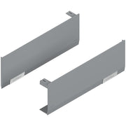 Cover Cap Set Aventos HF/Hs/HL Top, Plain, Right+Left, Light Gray/Stainless Steel Brushed