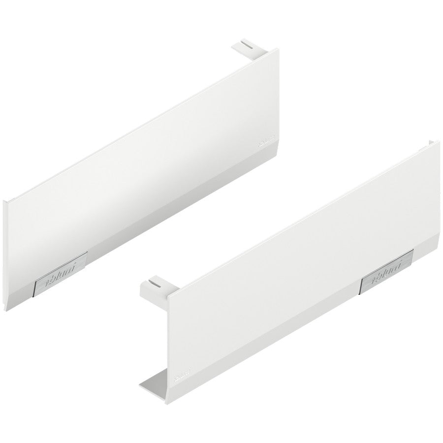 Cover Cap Set Aventos HF/Hs/HL Top, Plain, Right+Left, Printed, Silk White/Stainless Steel Brushed