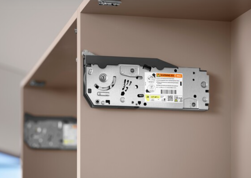 Aventos HL Top Lift Up, Lift Mechanism (Set), CH=300-389 mm (11-13/16" - 15-5/16"), for Screwing On, Suitable For SERVO-DRIVE, Zinc-Coated