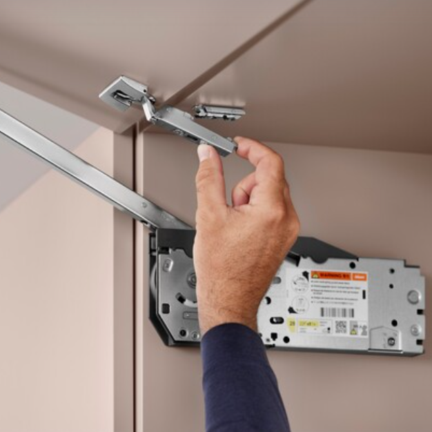 Aventos HF Top Bi-Fold Lift Mechanism (Set), PF=2700-13500 (With 2 Pcs), for Screwing On, Suitable For SERVO-DRIVE, Zinc-Coated