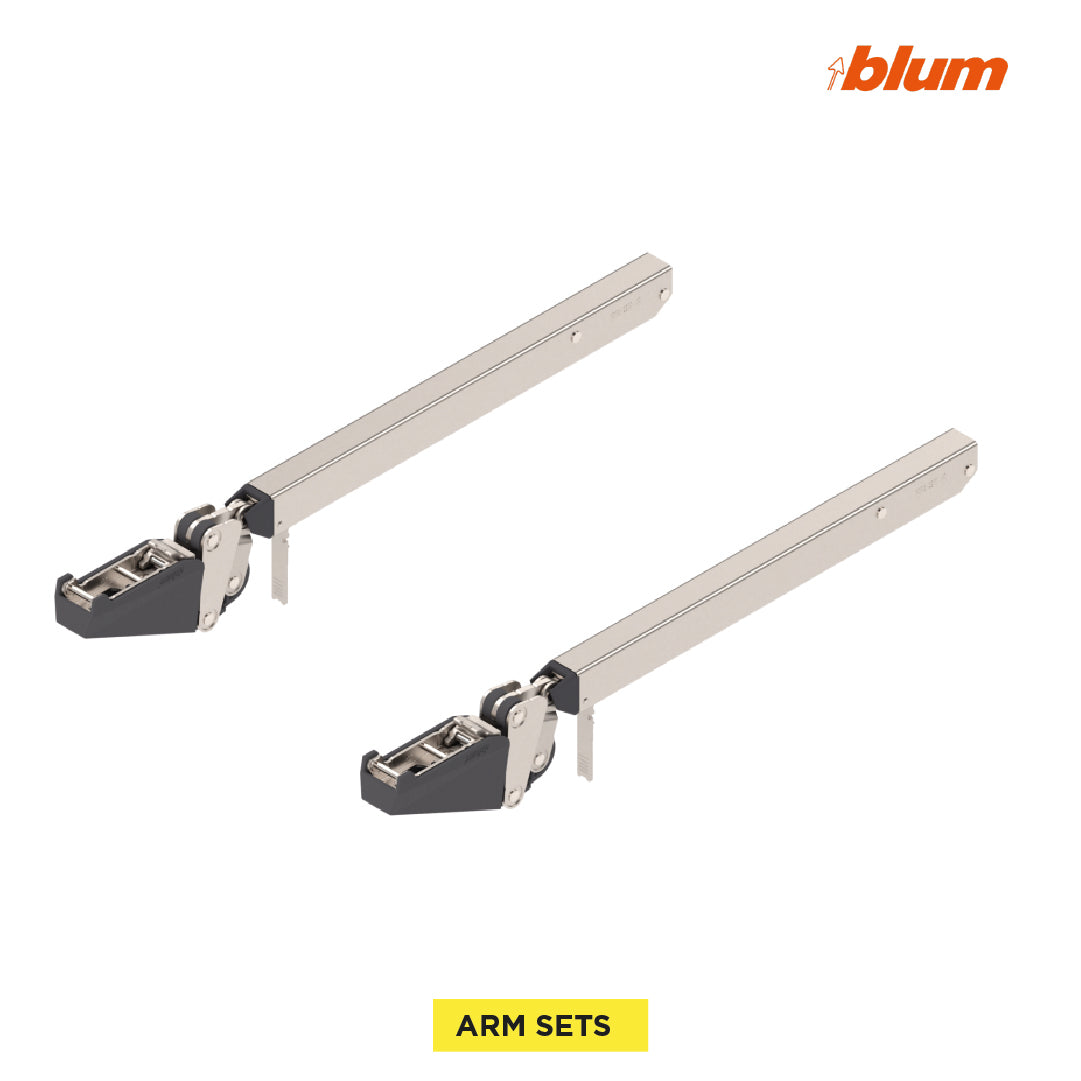 Aventos HF Top Bi-Fold Lift System, Lever (Set), CH=480-610 mm (18-7/8" - 24"), Non-Handed, Nickel-Plated