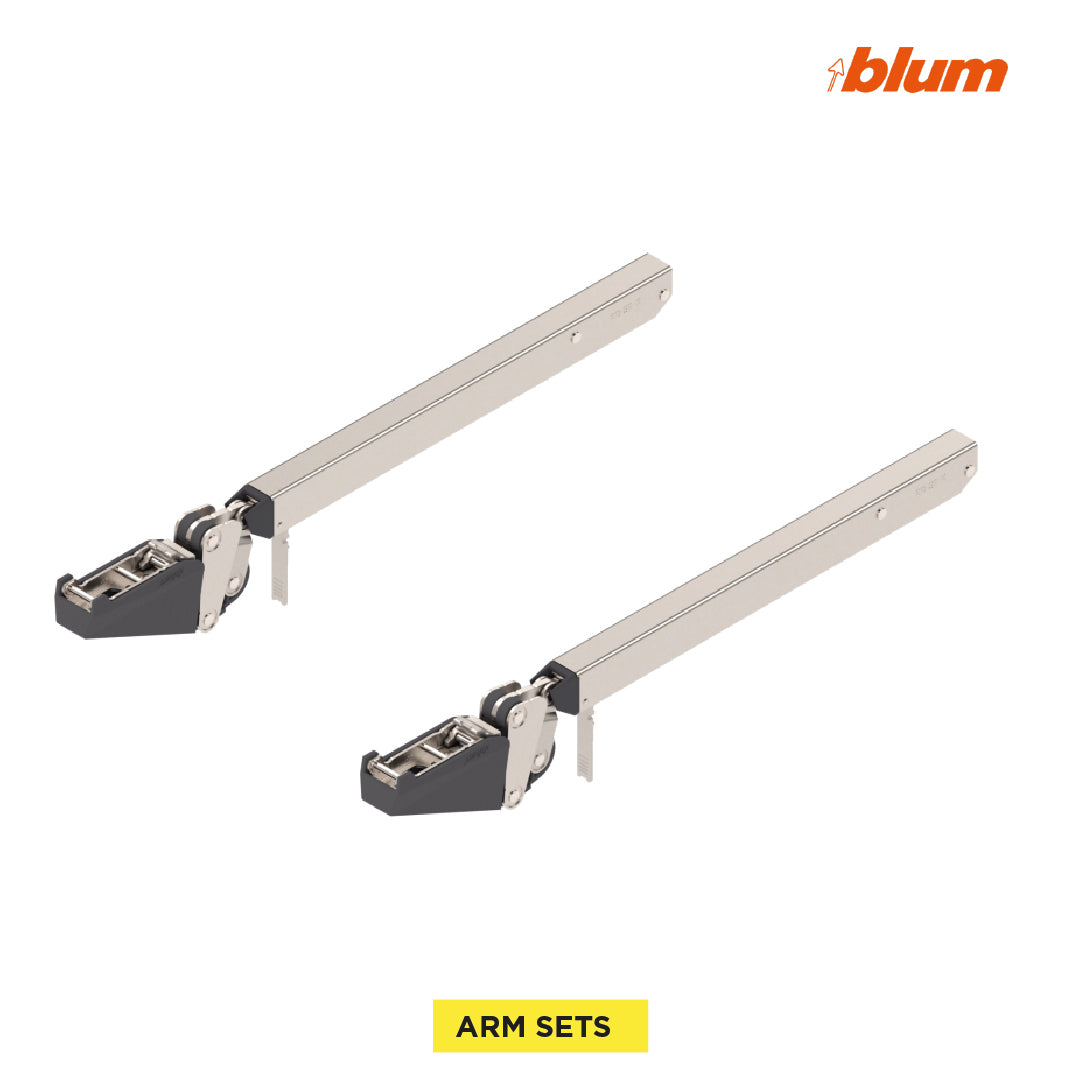 Aventos HF Top Bi-Fold Lift System, Lever (Set), CH=840-1200 mm (33-1/16" - 47-1/4"), Non-Handed, Nickel-Plated