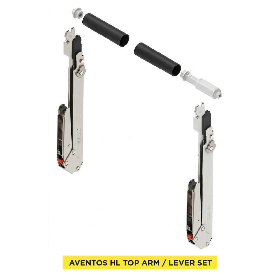 Aventos HL Top Lift Up, Lever (Set), CH=300-340 mm (11-13/16" - 13-3/8"), Non-Handed, Nickel-Plated