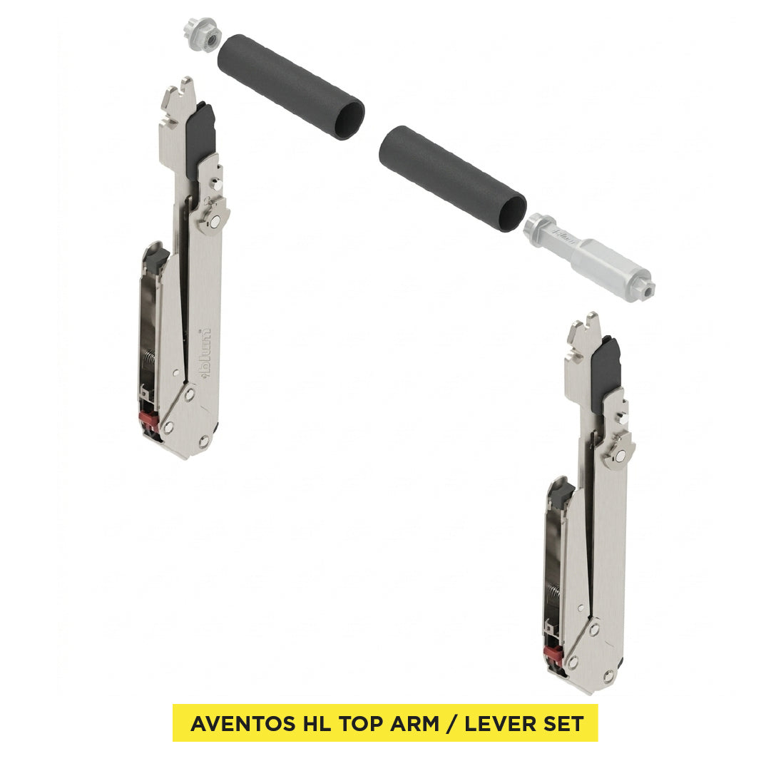 Aventos HL Top Lift Up, Lever (Set), CH=340-389 mm (13-3/8" - 15-5/16"), Non-Handed, Nickel-Plated