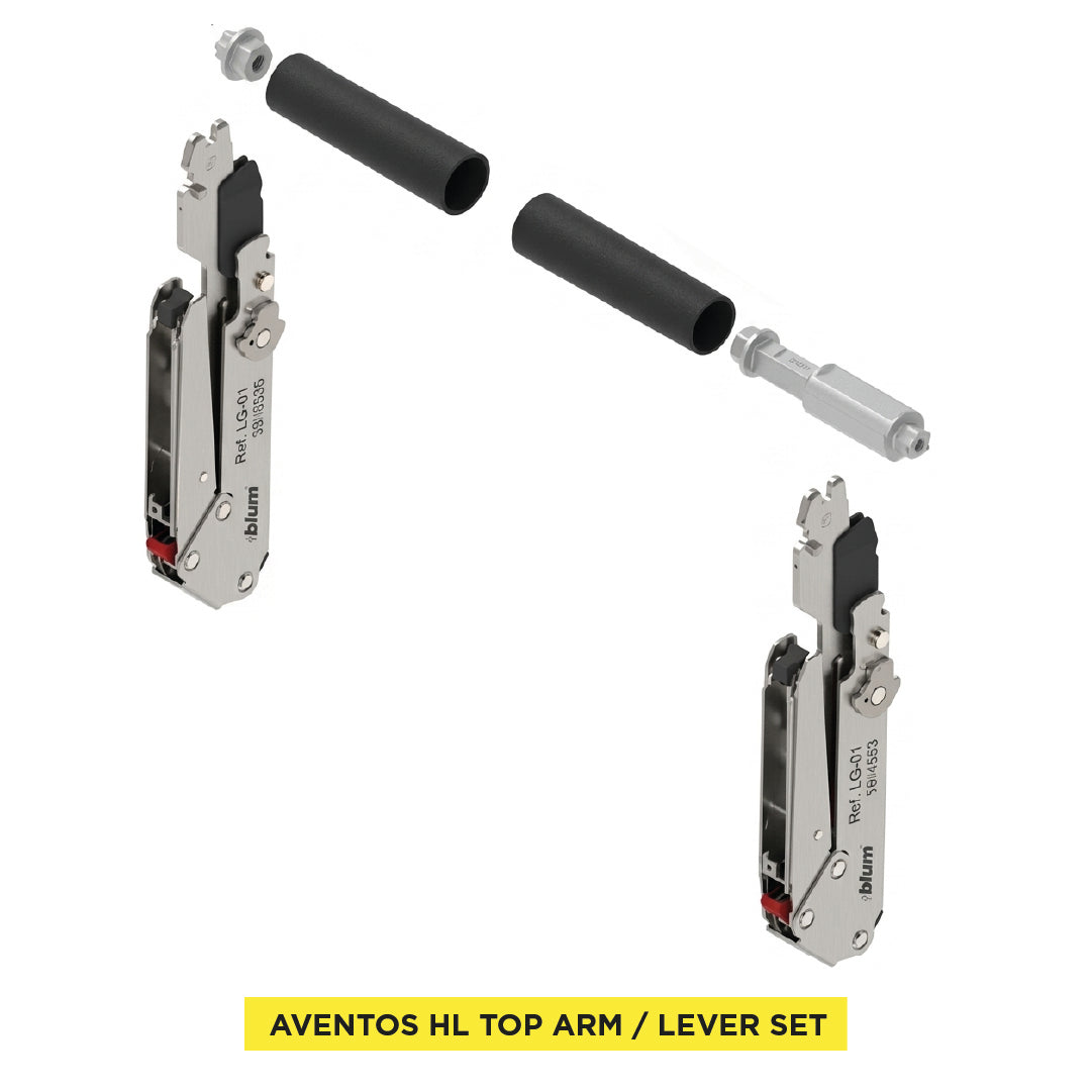 Aventos HL Top Lift Up, Lever (Set), CH=480-580 mm (18-7/8" - 22-13/16"), Non-Handed, Nickel-Plated