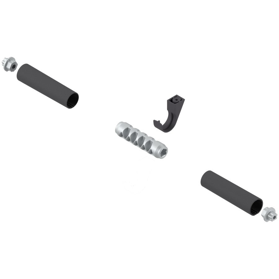 Aventos HL Top Lift Up, Connector Set for Cross Stabilizer Rod, Round, Length: 80 mm (3-5/32"), Deep Gray