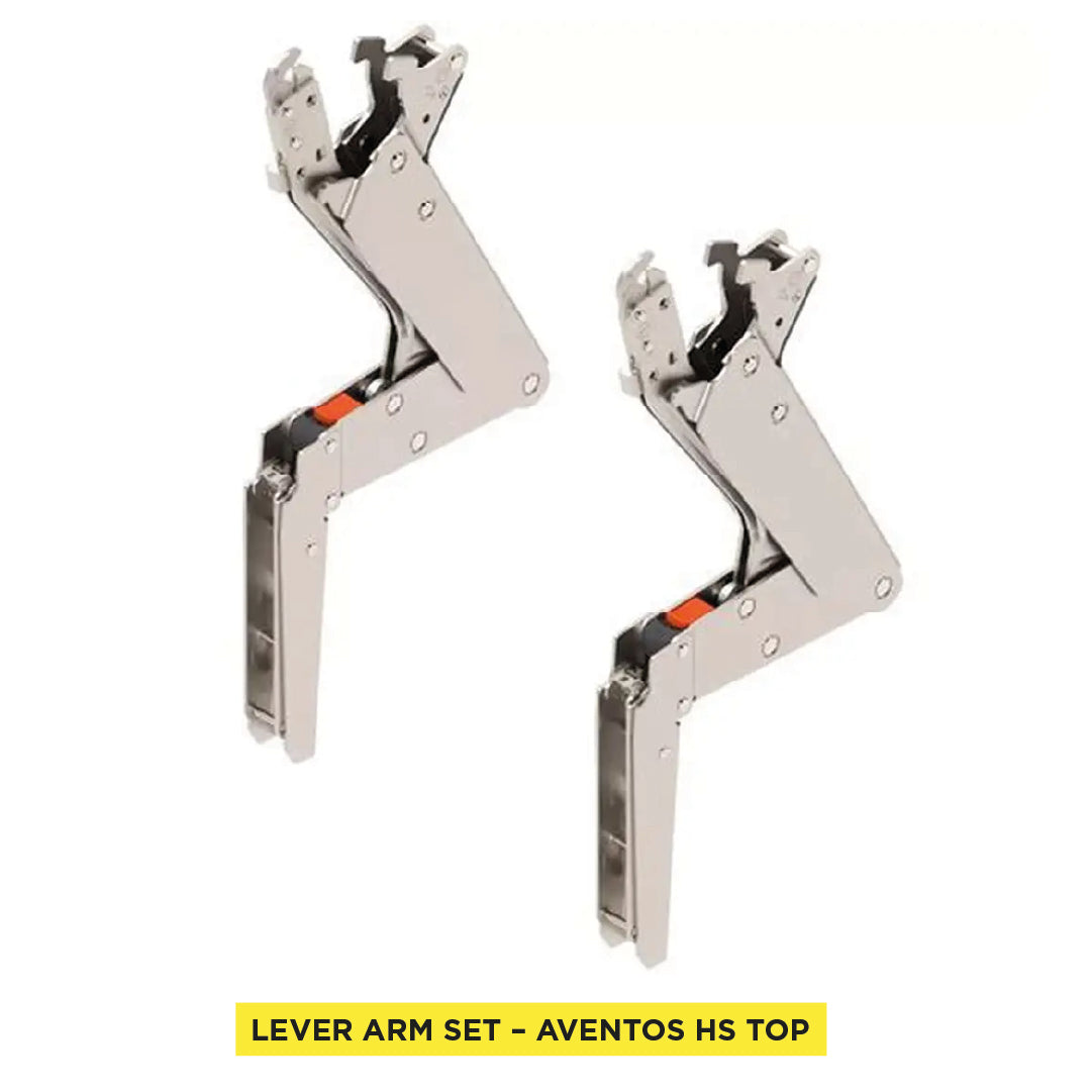 Aventos HS Top Up & Over Lift System, Lever (Set), CH=350-800 mm (13-3/4" - 31-1/2"), Non-Handed, Nickel-Plated