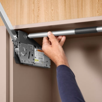 Aventos HL Top Lift Up, Stabilizer Rod, Round, Length: 1076 mm (42-3/8") + E6/Ev1 NAtural