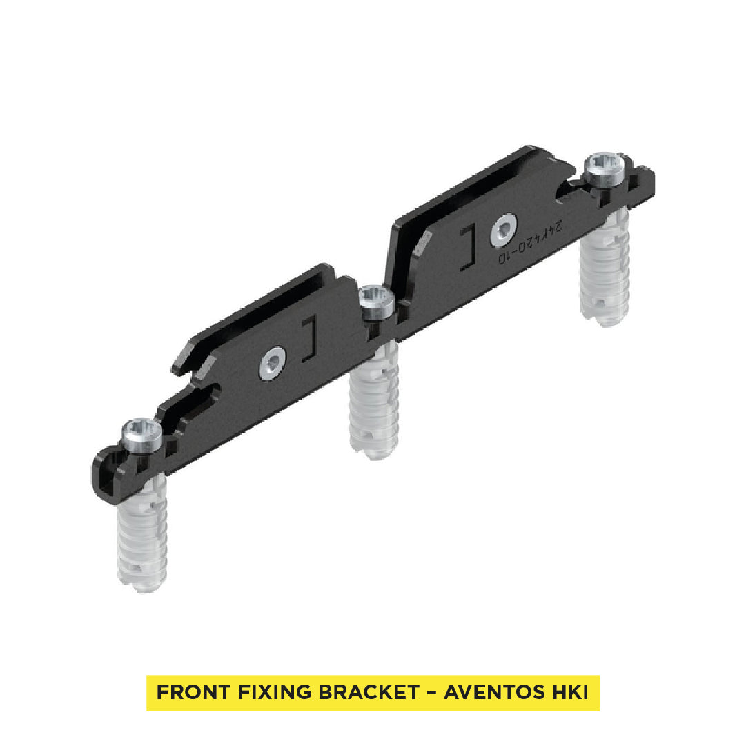 Aventos HKI, Front Fixing Bracket for Wood Fronts, EXPANDO, Onyx Black