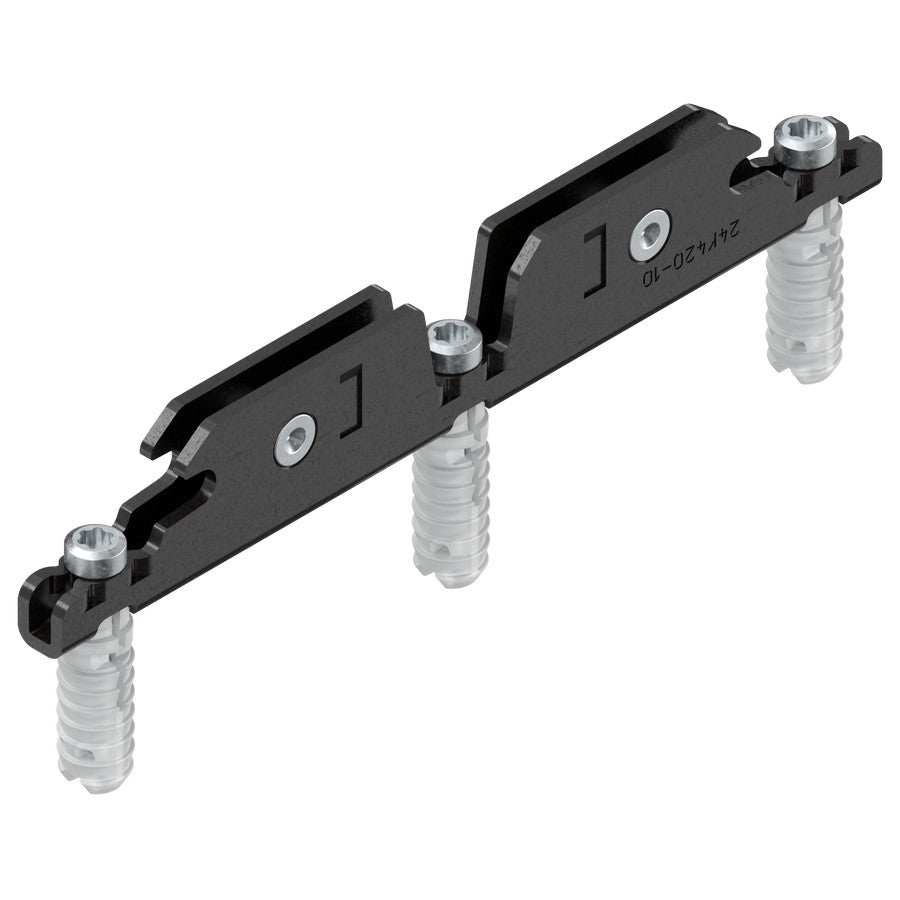Aventos HKI, Front Fixing Bracket for Wood Fronts, EXPANDO, Onyx Black
