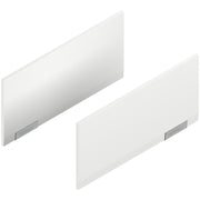 Aventos HKI, Lift Mechanism Cover Cap, Plain, Right+Left, Silk White/Stainless Steel Brushed